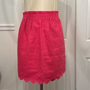J.Crew Factory Pink Scallop Skirt